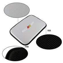 Load image into Gallery viewer, BRAND NEW UNIVERSAL RALLIART CARBON FIBER SILVER Car Center Console Armrest Cushion Mat Pad Cover