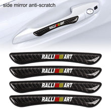 Load image into Gallery viewer, Brand New 4PCS Ralliart Real Carbon Fiber Anti Scratch Badge Car Door Handle Cover Trim
