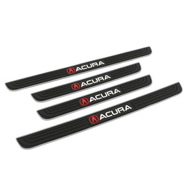Brand New 4PCS Universal Acura Silver Rubber Car Door Scuff Sill Cover Panel Step Protector