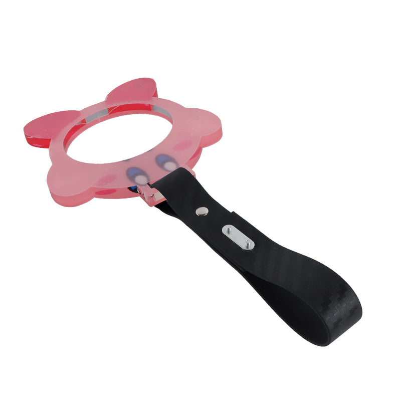 Brand New Anime Kirby JDM TSURIKAWA Ring Subway Train Bus Handle Carbon Fiber Strap Charm Drift