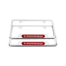 Load image into Gallery viewer, Brand New Universal 2PCS Camaro Chrome Metal License Plate Frame