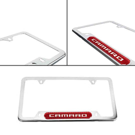 Brand New Universal 1PCS Camaro Chrome Metal License Plate Frame