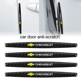 Brand New 4PCS Chevrolet Real Carbon Fiber Anti Scratch Badge Car Door Handle Cover Trim
