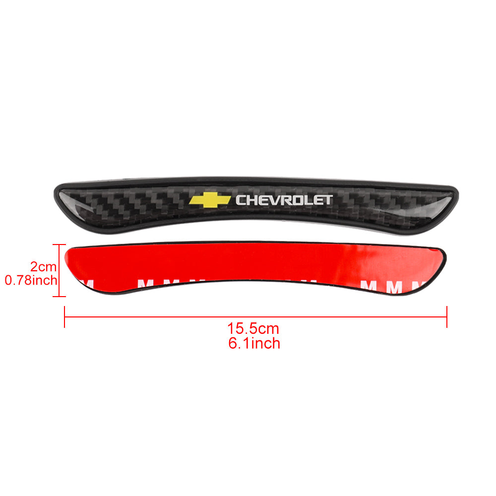 Brand New 4PCS Chevrolet Real Carbon Fiber Anti Scratch Badge Car Door Handle Cover Trim