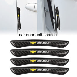 Brand New 4PCS Chevrolet Real Carbon Fiber Anti Scratch Badge Car Door Handle Cover Trim