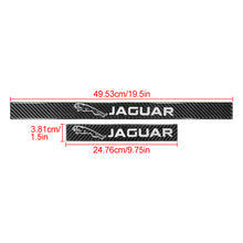 Load image into Gallery viewer, Brand New 4PCS Universal Jaguar Real Carbon Fiber Black Car Door Scuff Sill Cover Panel Step Protector
