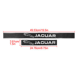 Brand New 4PCS Universal Jaguar Real Carbon Fiber Black Car Door Scuff Sill Cover Panel Step Protector