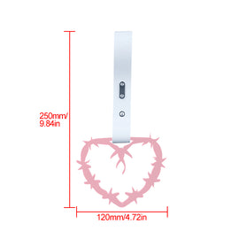 Brand New Barbed Wire Heart Pink JDM TSURIKAWA Ring Subway Train Bus Handle White Strap Charm Drift