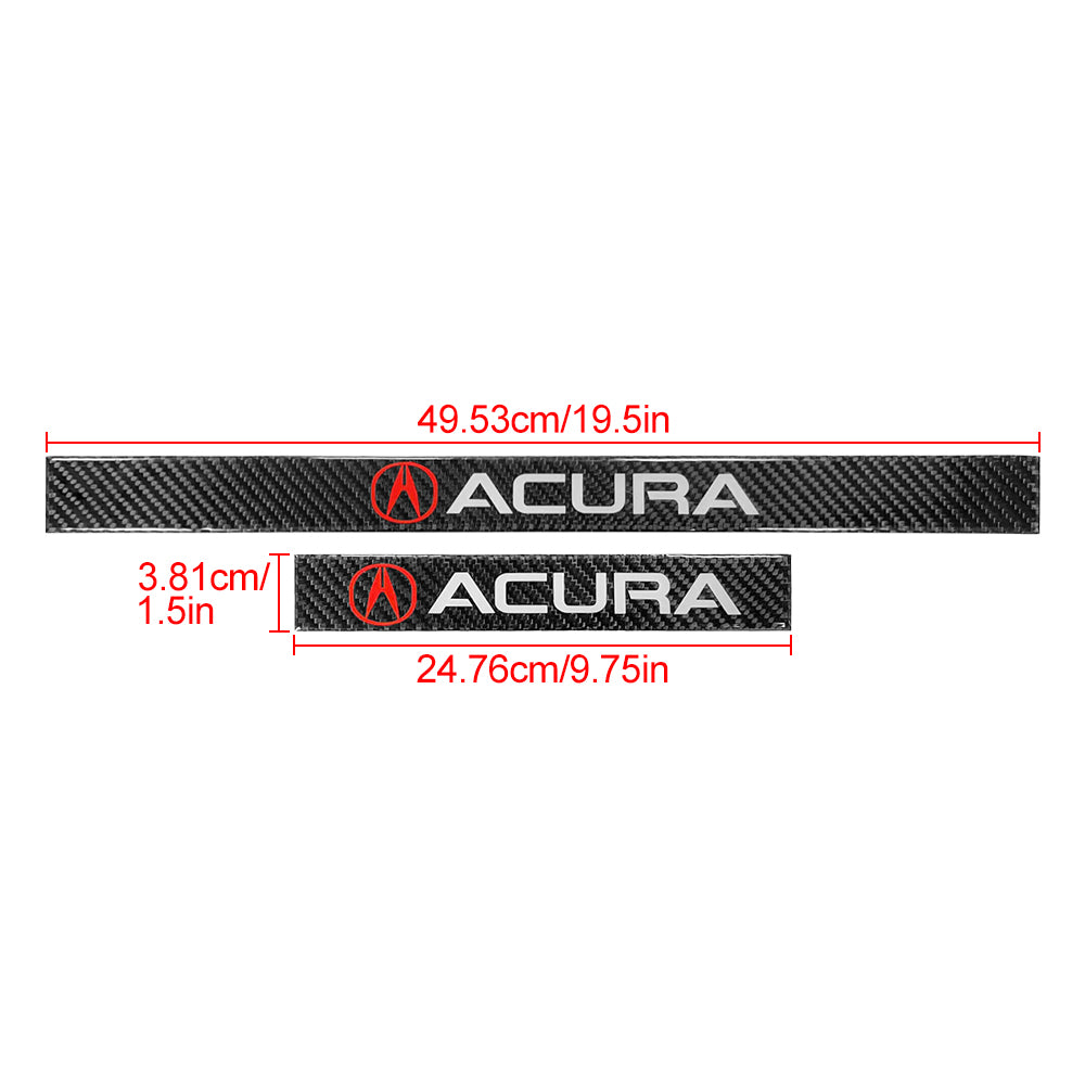 Brand New 4PCS Universal Acura Real Carbon Fiber Black Car Door Scuff Sill Cover Panel Step Protector