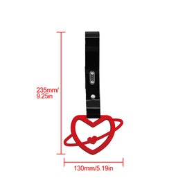 Brand New Space Heart Red JDM TSURIKAWA Ring Subway Train Bus Handle Black Strap Charm Drift