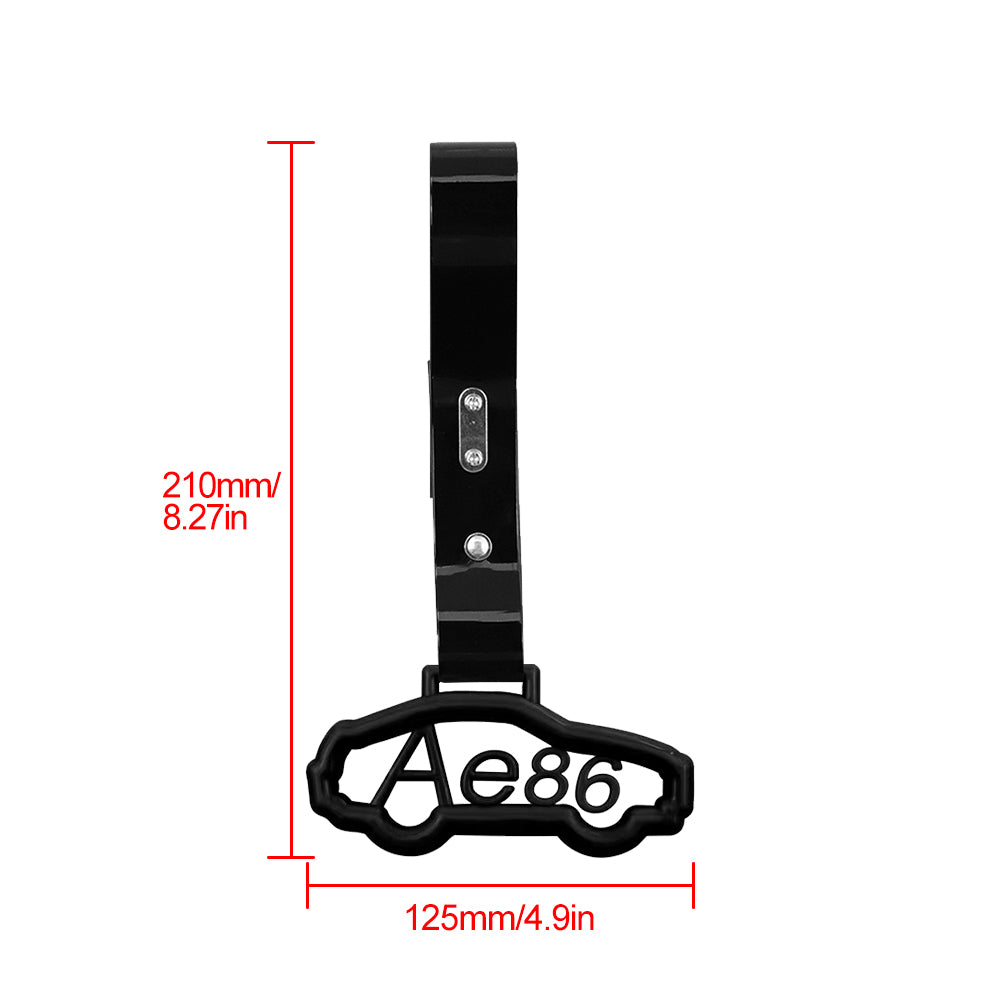 Brand New AE86 CAR Black JDM TSURIKAWA Ring Subway Train Bus Handle Black Strap Charm Drift