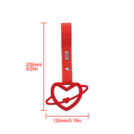 Brand New Space Heart Red JDM TSURIKAWA Ring Subway Train Bus Handle Red Strap Charm Drift