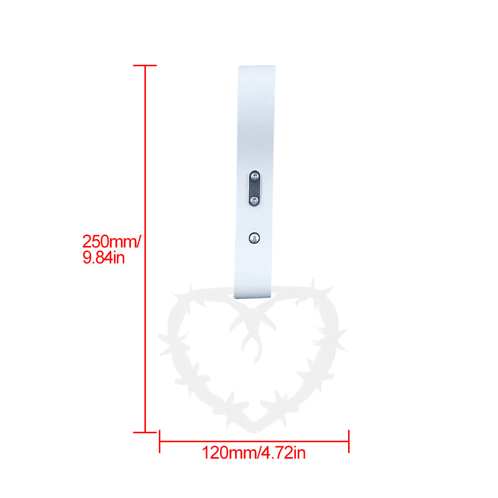 Brand New Barbed Wire Heart White JDM TSURIKAWA Ring Subway Train Bus Handle White Strap Charm Drift
