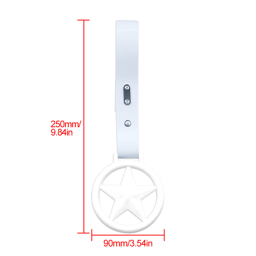 Brand New Round Star White JDM TSURIKAWA Ring Subway Train Bus Handle White Strap Charm Drift