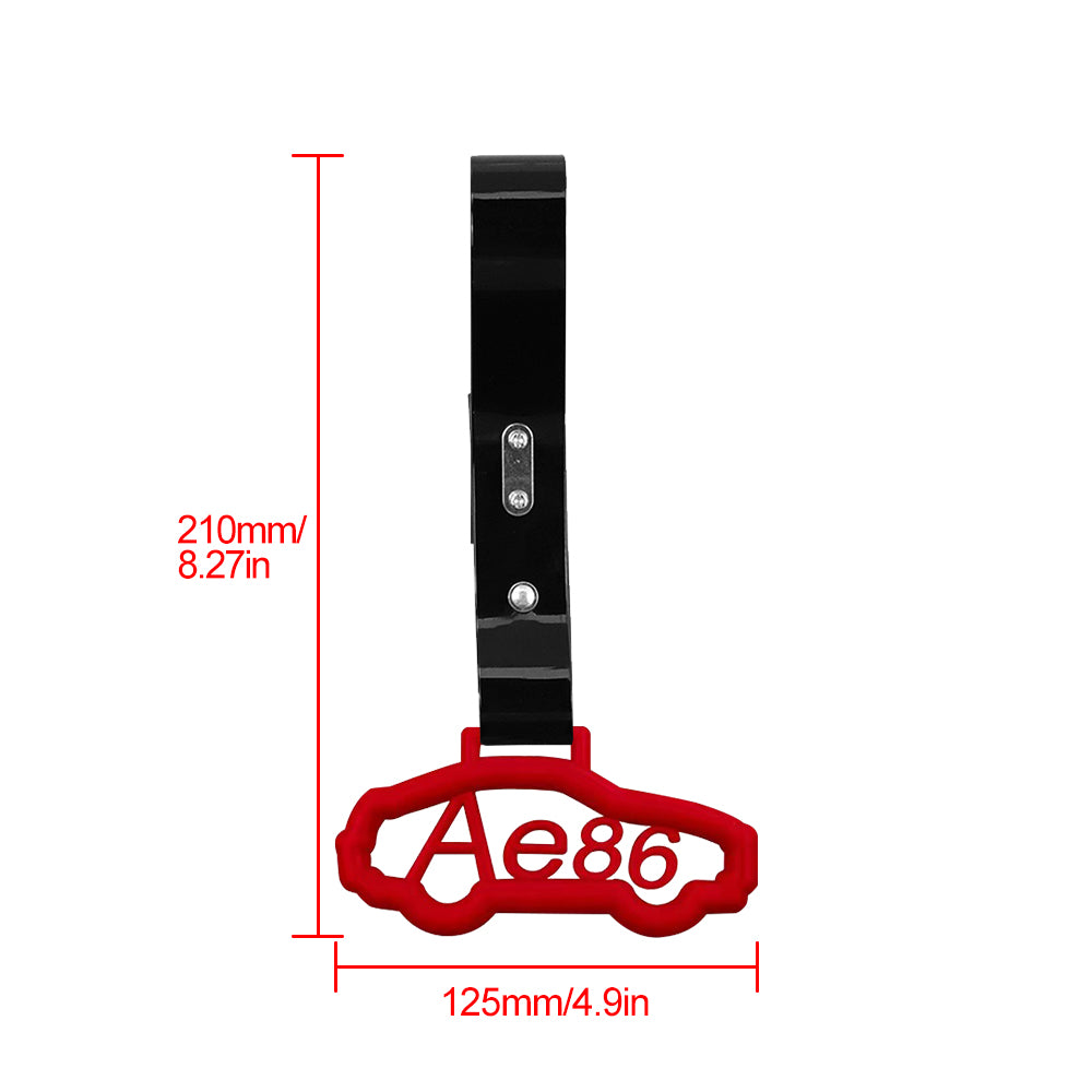 Brand New AE86 CAR Red JDM TSURIKAWA Ring Subway Train Bus Handle Black Strap Charm Drift