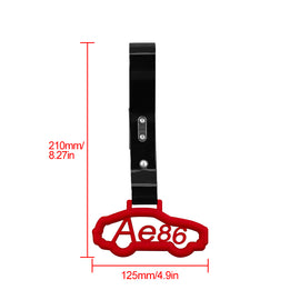 Brand New AE86 CAR Red JDM TSURIKAWA Ring Subway Train Bus Handle Black Strap Charm Drift