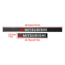 Load image into Gallery viewer, Brand New 4PCS Universal Mitsubishi Real Carbon Fiber Black Car Door Scuff Sill Cover Panel Step Protector