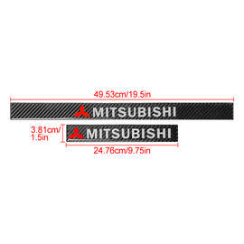 Brand New 4PCS Universal Mitsubishi Real Carbon Fiber Black Car Door Scuff Sill Cover Panel Step Protector