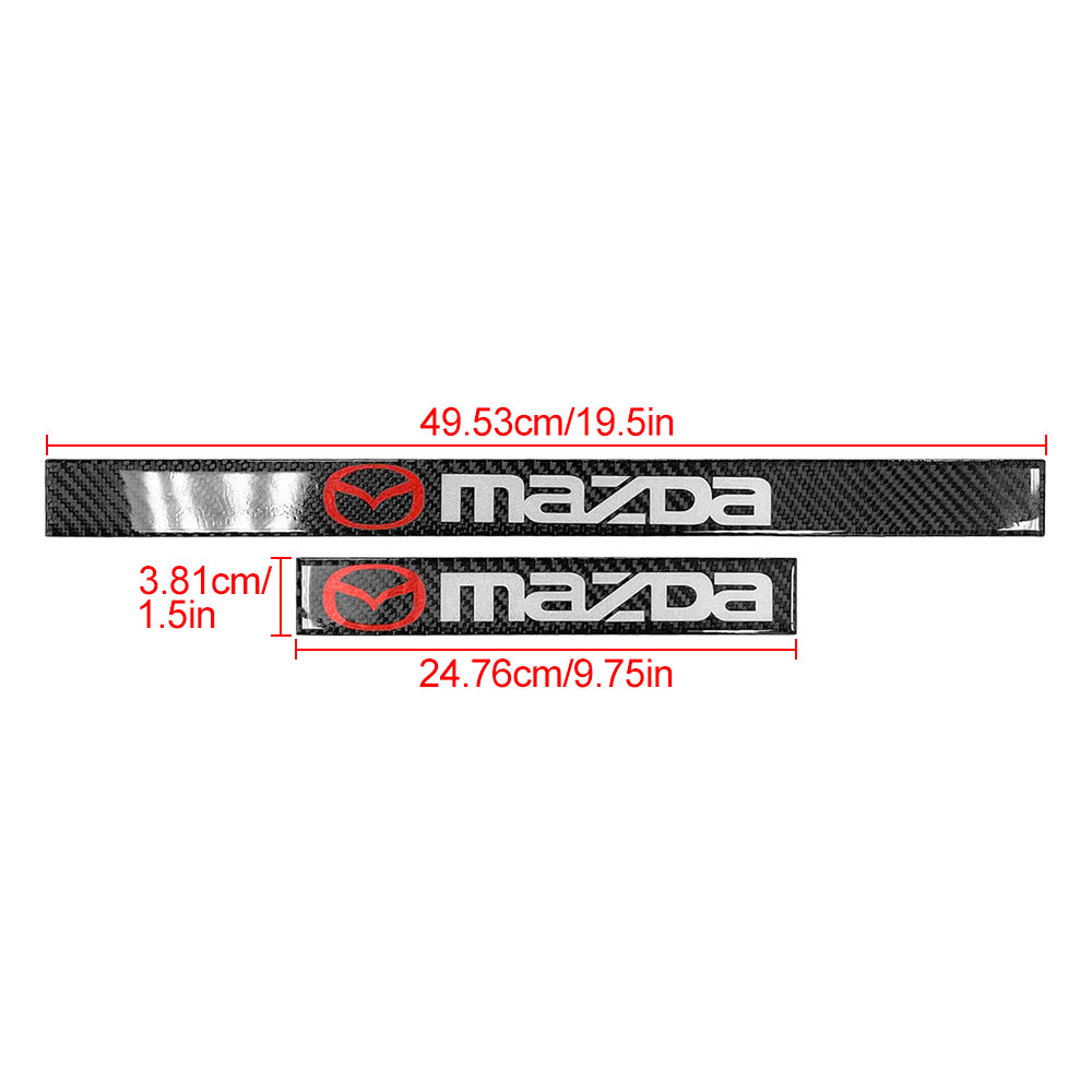 Brand New 4PCS Universal Mazda Real Carbon Fiber Black Car Door Scuff Sill Cover Panel Step Protector