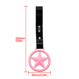 Brand New Round Star Pink JDM TSURIKAWA Ring Subway Train Bus Handle Black Strap Charm Drift