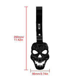 Brand New Skull Head Black JDM TSURIKAWA Ring Subway Train Bus Handle Black Strap Charm Drift