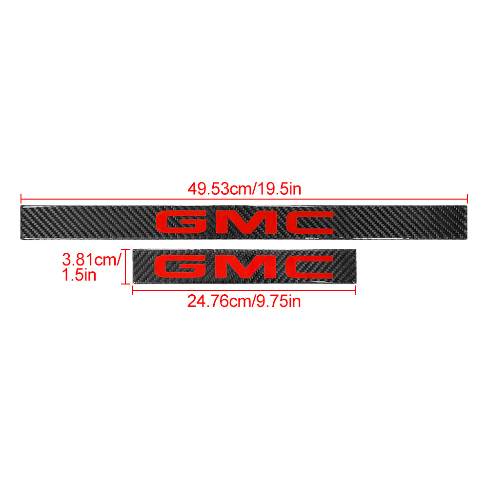 Brand New 4PCS Universal GMC Real Carbon Fiber Black Car Door Scuff Sill Cover Panel Step Protector