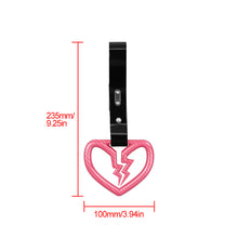Load image into Gallery viewer, Brand New Pink Broken Heart Carbon Fiber JDM TSURIKAWA Ring Subway Train Bus Handle Strap Charm Drift