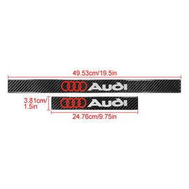 Brand New 4PCS Universal Audi Real Carbon Fiber Black Car Door Scuff Sill Cover Panel Step Protector