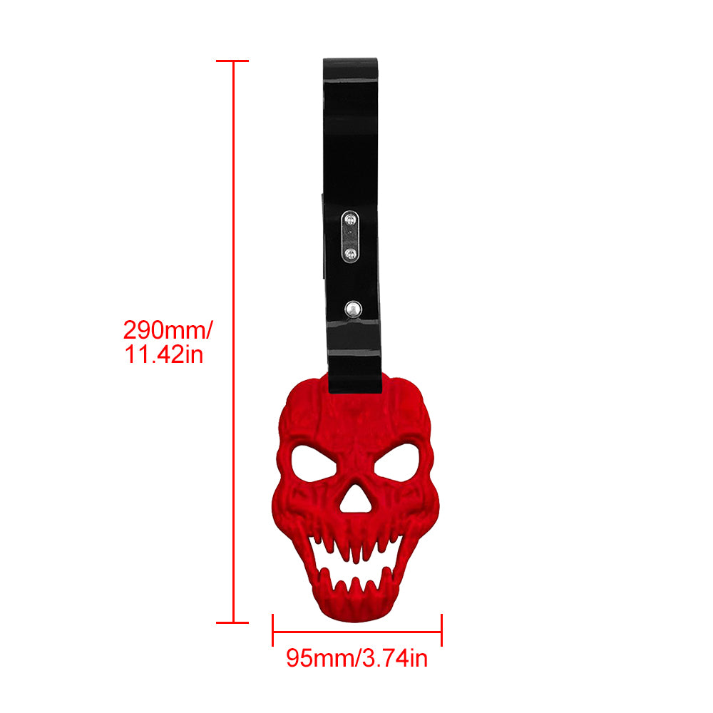 Brand New Skull Head Red JDM TSURIKAWA Ring Subway Train Bus Handle Black Strap Charm Drift