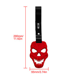 Brand New Skull Head Red JDM TSURIKAWA Ring Subway Train Bus Handle Black Strap Charm Drift