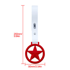 Brand New Round Star Red JDM TSURIKAWA Ring Subway Train Bus Handle White Strap Charm Drift