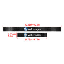 Load image into Gallery viewer, Brand New 4PCS Universal Volkswagen Real Carbon Fiber Black Car Door Scuff Sill Cover Panel Step Protector