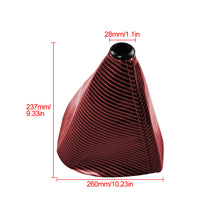 Load image into Gallery viewer, Brand New Universal GR SPORT Carbon Fiber Red Leather PVC Style Black Stitch Leather Gear Manual Shifter Shift Knob Boot