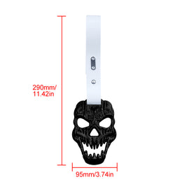 Brand New Skull Head Black JDM TSURIKAWA Ring Subway Train Bus Handle White Strap Charm Drift
