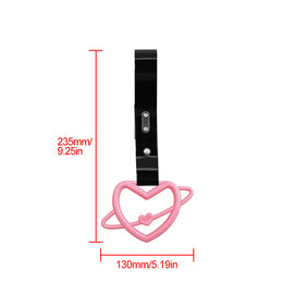 Brand New Space Heart Pink JDM TSURIKAWA Ring Subway Train Bus Handle Black Strap Charm Drift