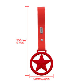 Brand New Round Star Red JDM TSURIKAWA Ring Subway Train Bus Handle Red Strap Charm Drift