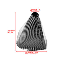 Load image into Gallery viewer, Brand New Universal GR SPORT Carbon Fiber Silver Leather PVC Style Black Stitch Leather Gear Manual Shifter Shift Knob Boot