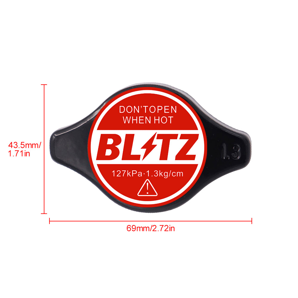 Brand New JDM 1.3bar 9mm Blitz Racing Black Racing Cap High Pressure Radiator Cap For Universal