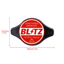 Load image into Gallery viewer, Brand New JDM 1.3bar 9mm Blitz Racing Black Racing Cap High Pressure Radiator Cap For Universal