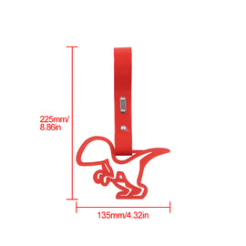 Brand New Dinosaur RED JDM TSURIKAWA Ring Subway Train Bus Handle Red Strap Charm Drift