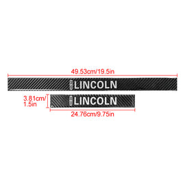 Brand New 4PCS Universal Lincoln Real Carbon Fiber Black Car Door Scuff Sill Cover Panel Step Protector