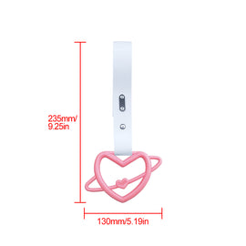 Brand New Space Heart Pink JDM TSURIKAWA Ring Subway Train Bus Handle White Strap Charm Drift