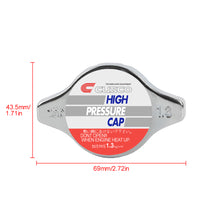 Load image into Gallery viewer, Brand New JDM 1.3bar 9mm Cusco Racing Chrome Racing Cap High Pressure Radiator Cap For Universal