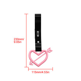 Brand New Arrow Heart Love Pink JDM TSURIKAWA Ring Subway Train Bus Handle Black Strap Charm Drift