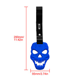 Brand New Skull Head Blue JDM TSURIKAWA Ring Subway Train Bus Handle Black Strap Charm Drift