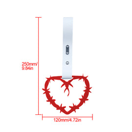 Brand New Barbed Wire Heart Red JDM TSURIKAWA Ring Subway Train Bus Handle White Strap Charm Drift