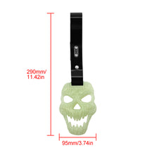 Load image into Gallery viewer, Brand New Skull Head Glow In Dark Green JDM TSURIKAWA Ring Subway Train Bus Handle Black Strap Charm Drift