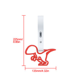 Brand New Dinosaur RED JDM TSURIKAWA Ring Subway Train Bus Handle White Strap Charm Drift