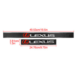 Brand New 4PCS Universal Lexus Real Carbon Fiber Black Car Door Scuff Sill Cover Panel Step Protector