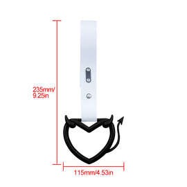 Brand New Devil Love Heart Black JDM TSURIKAWA Ring Subway Train Bus Handle White Strap Charm Drift